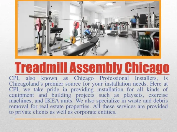 Fitness equipment installation Chicago
