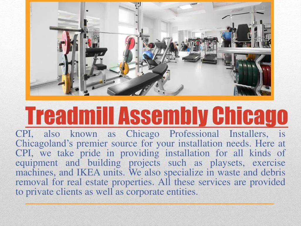 treadmill assembly chicago