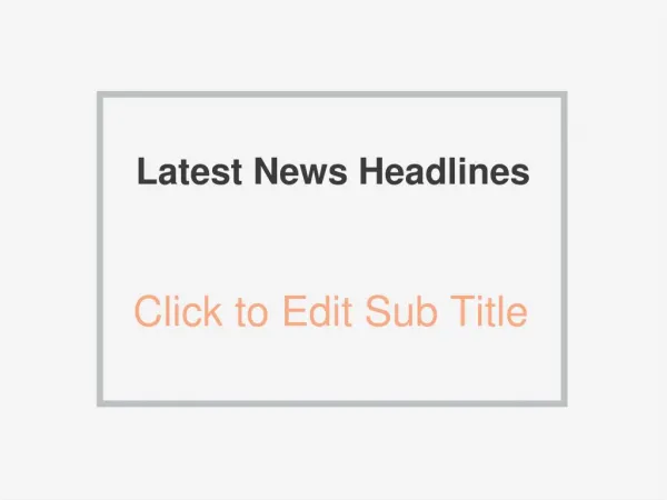 Latest News Headlines