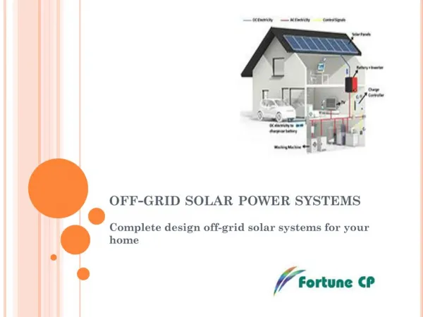 Complete design off-grid solar systems for your home