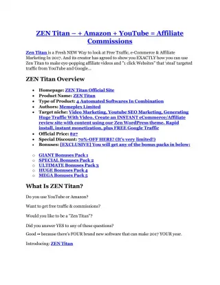 ZEN Titan review pro-$15900 bonuses (free) - slide 1
