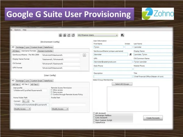 Google D Suite User Provisioning