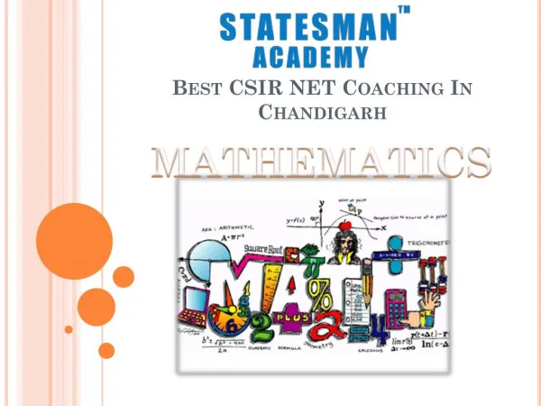 Join Statesman Academy For CSIR UGC Net Maths Coaching in Chandigarh