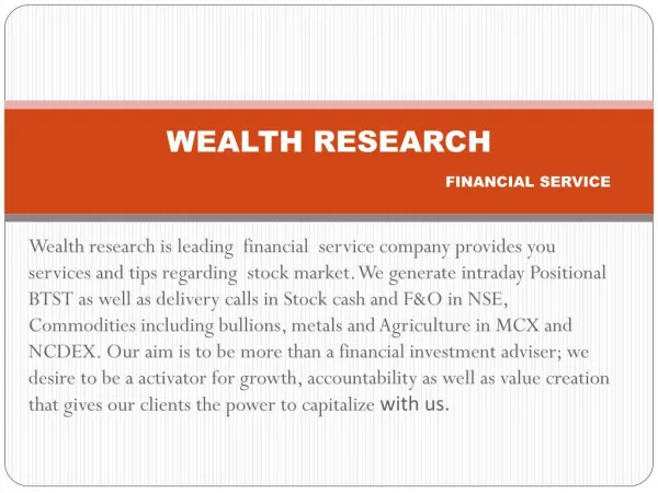 wealthresearch financial services