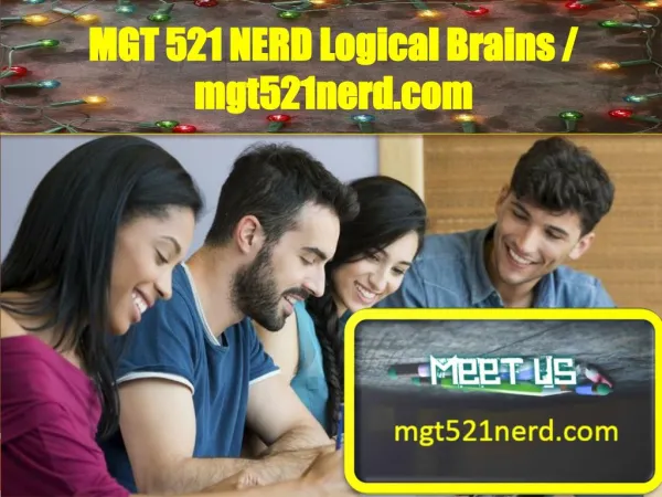 MGT 521 NERD Logical Brains / mgt521nerd.com