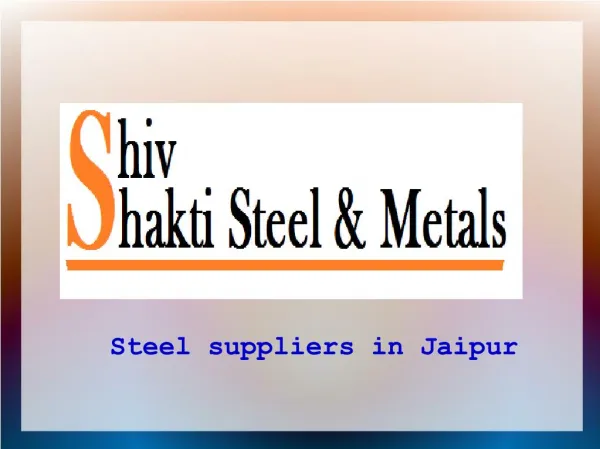 Steel suppliers in Jaipur