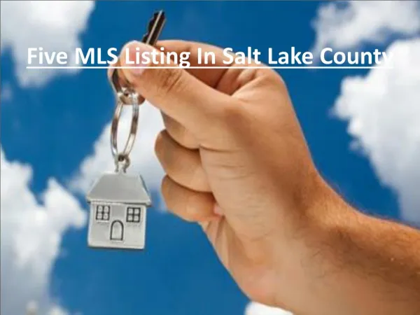 MLS Listing In Salt Lake County