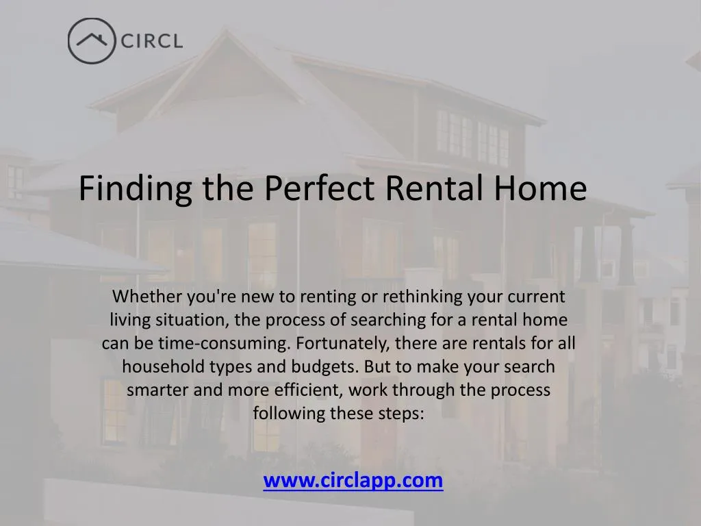 finding the perfect rental home