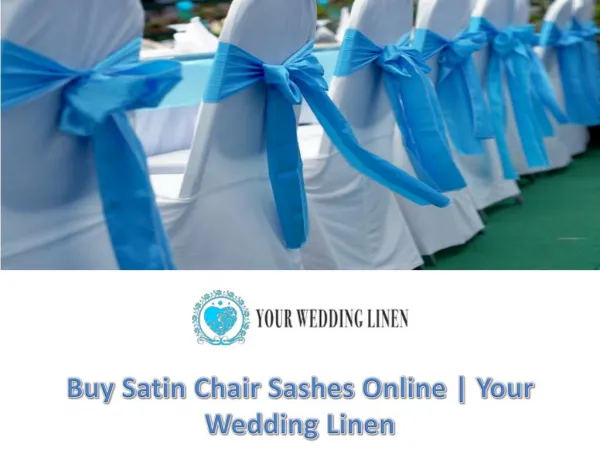 Buy Satin Chair Sashes Online | Your Wedding Linen