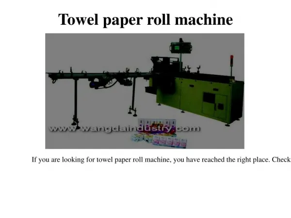 Hand towel machine