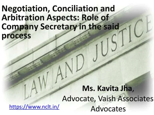 Mediation and Conciliation and Companies Acts, 2013 - NCLT
