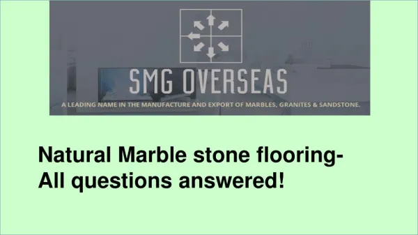 Natural Marble stone flooring