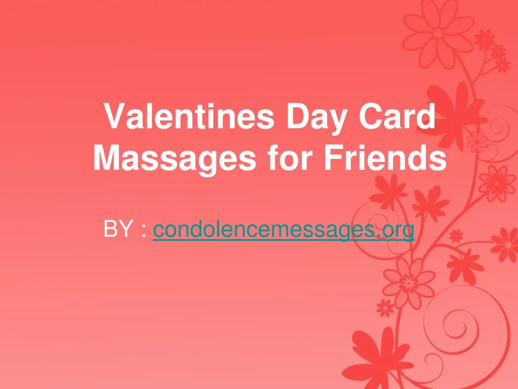 valentines day card massages for friends