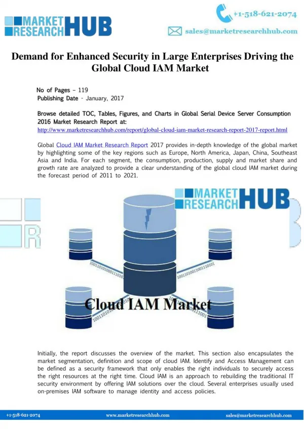 Global Cloud IAM Market Research Report 2017
