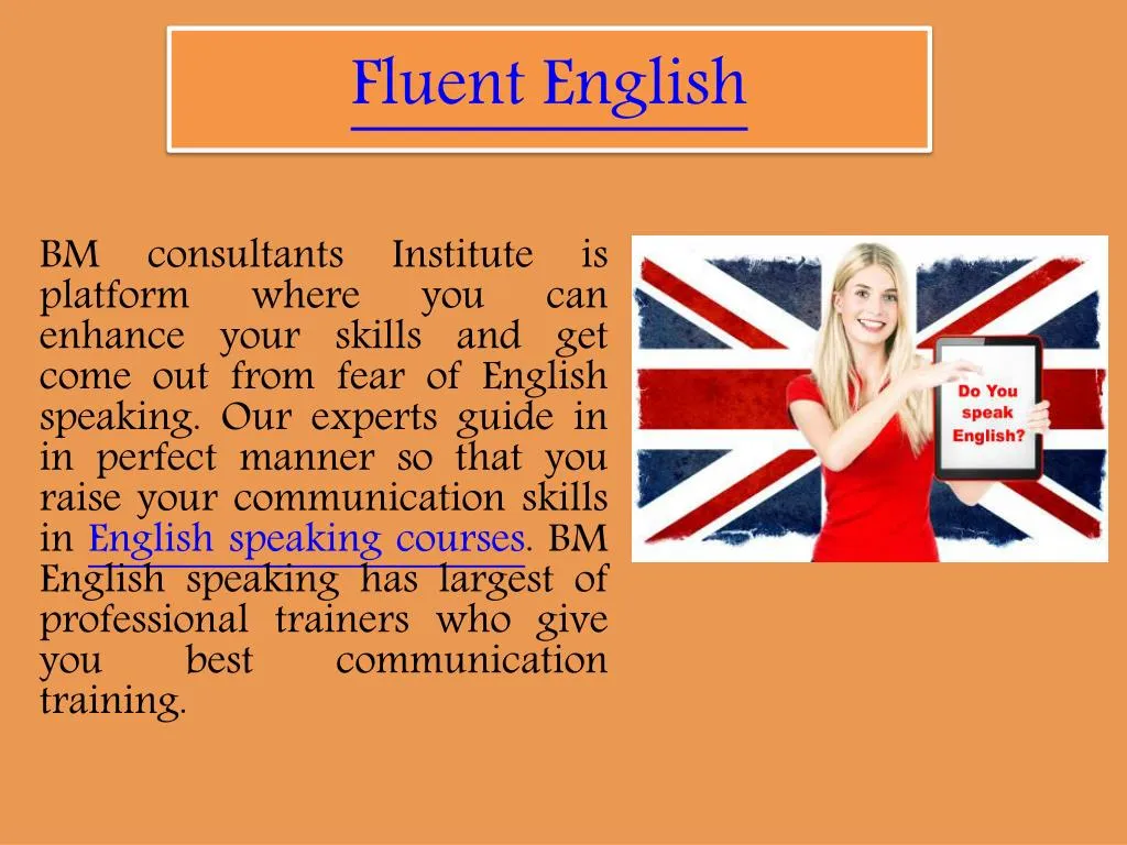 fluent english