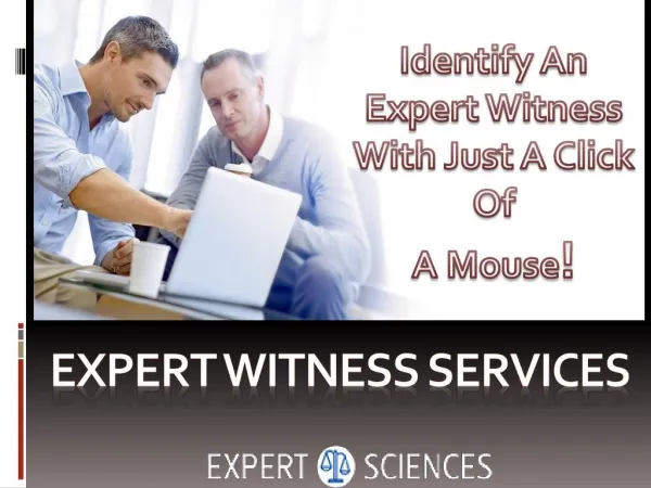 Identify An Expert Witness With Just A Click Of A Mouse!