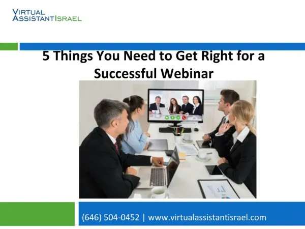 5 Things You Need to Get Right for a Successful Webinar