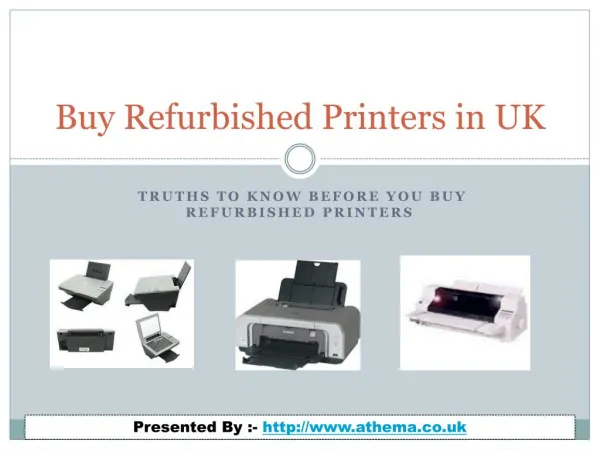 Keep in Mind Before You Buy Refurbished Printers