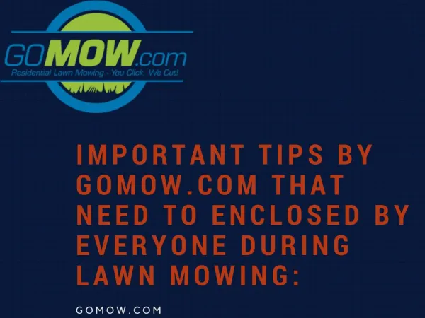 Important Tips by Gomow.com that Need to Enclosed by Texas Homes during Mowing:
