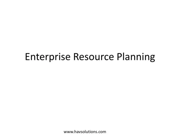 Enterprise Resource Planning