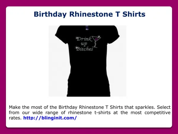 Personalized Bling T Shirts