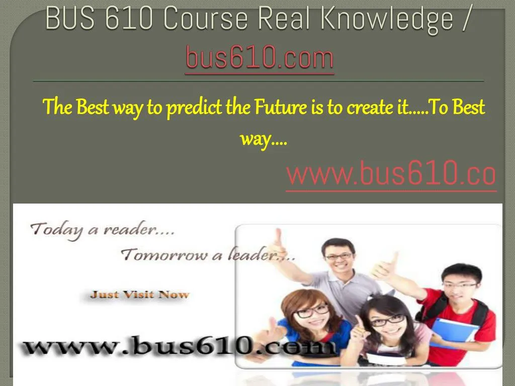 bus 610 course real knowledge bus610 com
