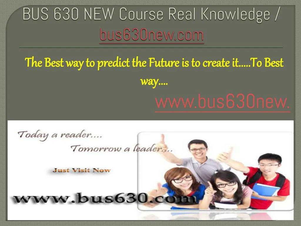 bus 630 new course real knowledge bus630new com