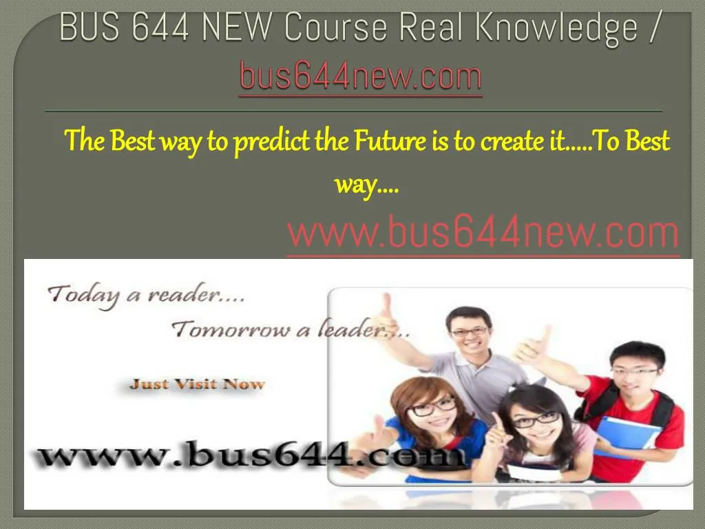 bus 644 new course real knowledge bus644new com