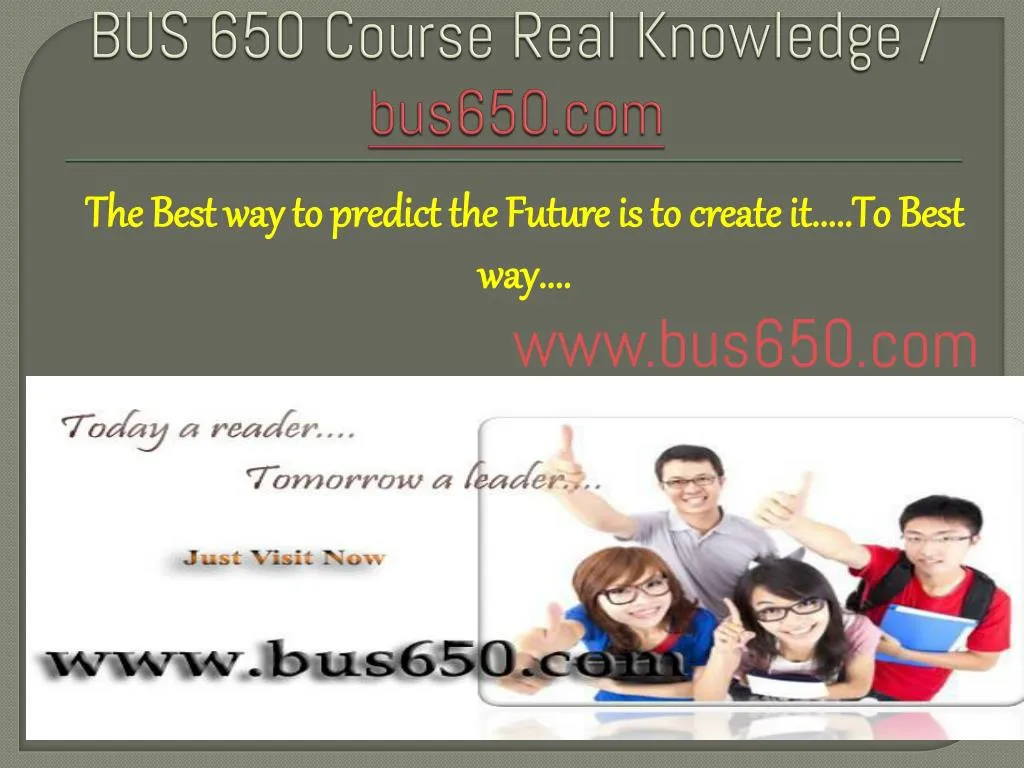 bus 650 course real knowledge bus650 com