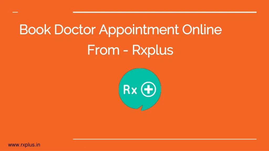 book doctor appointment online from rxplus