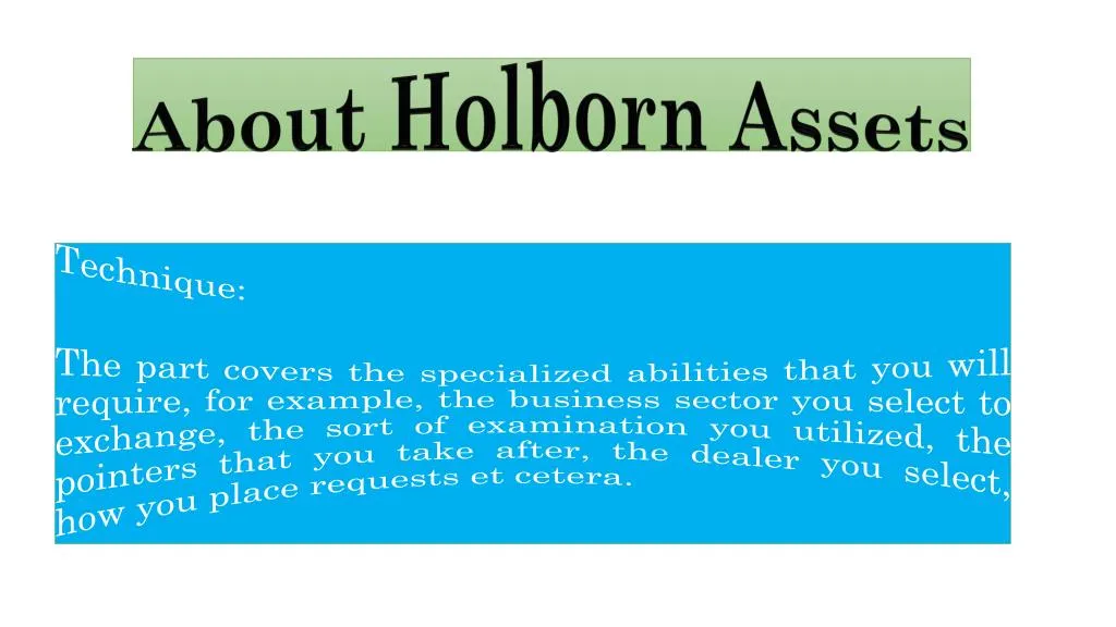 about holborn assets