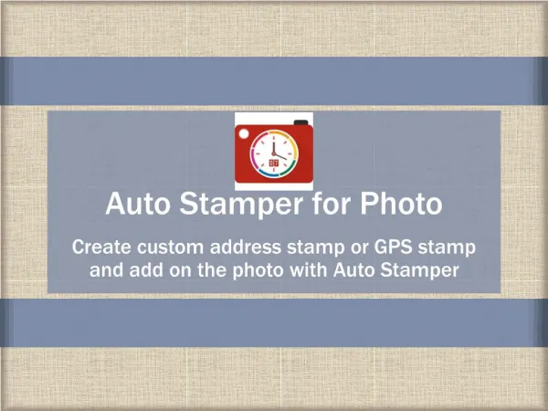 Auto GPS Stamp on Photo