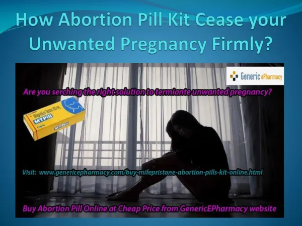 Buy Abortion Pill Online @GenericEPharmacy (mifepristone with misoprostol) at Cheap Price