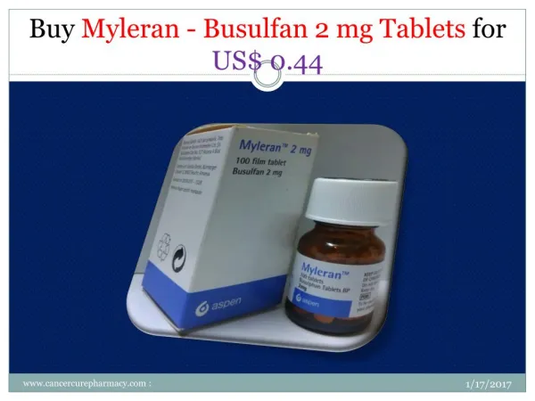 Buy Busulfan 2 mg Tablets for US$ 0.44