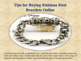 Tips for Buying Stainless Steel Bracelets Online - slide 1