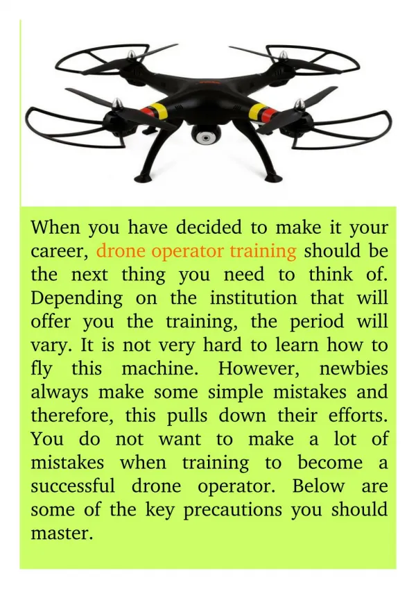 Drone Operator Training