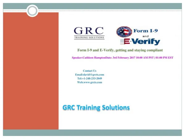 Form I-9 and E-Verify, getting and staying compliant