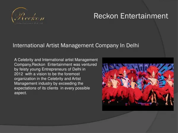 NCR No 1 Russian Belly Dancers Services provide Awarded Company Reckon Entertainment pvt ltd