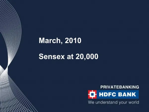 March, 2010 Sensex at 20,000