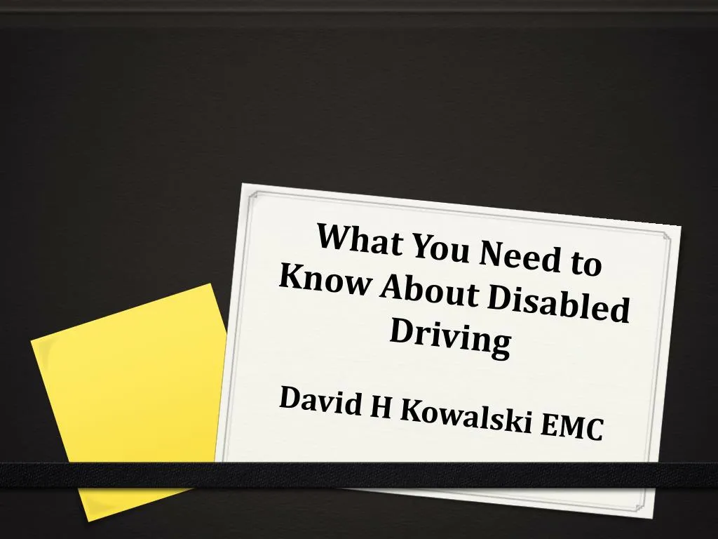 what you need to know about disabled driving