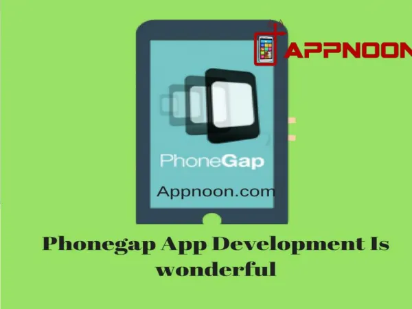 Phonegap App Development Is wonderful..!