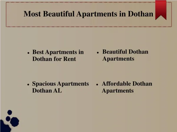 Best Apartments in Dothan for Rent