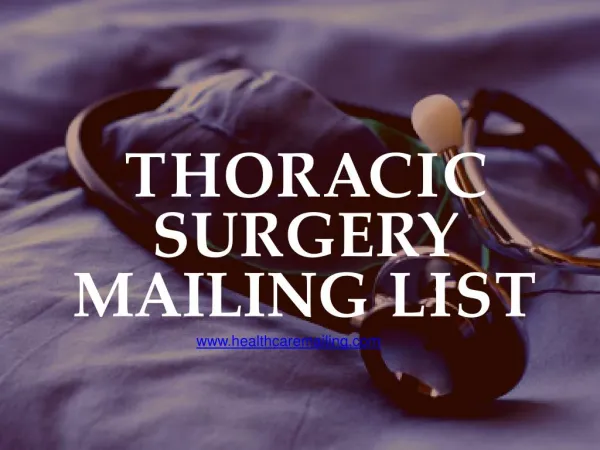 Thoracic Surgery Mailing List