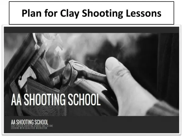 Plan for Clay Shooting Lessons