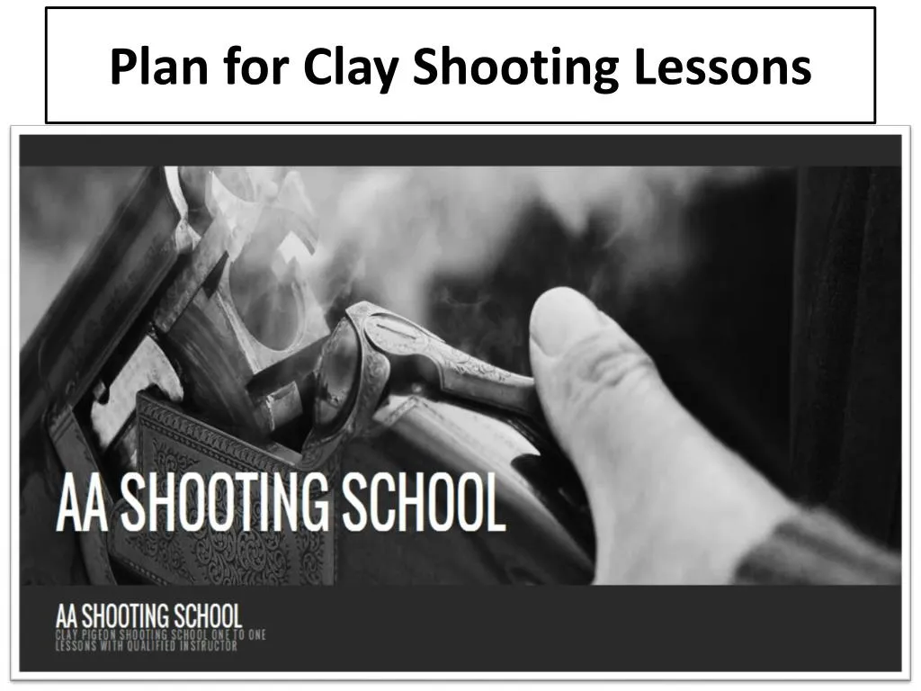 plan for clay shooting lessons