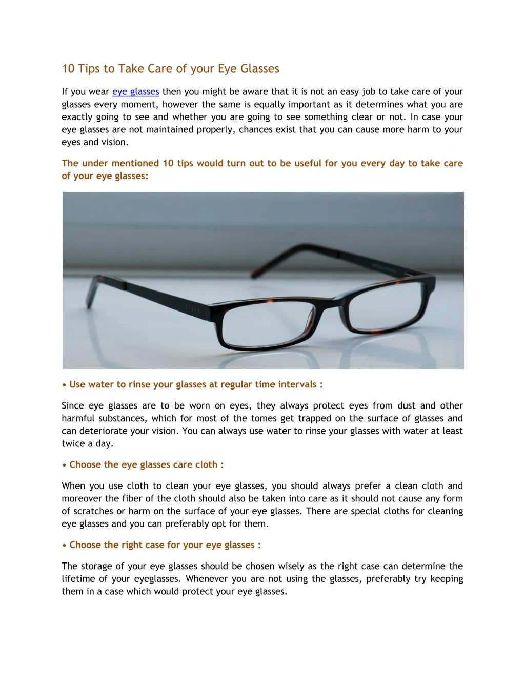 What's the right way to clean and care for your glasses?