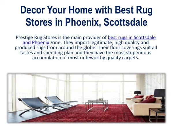 Decor Your Home with Best Rug Stores in Phoenix, Scottsdale