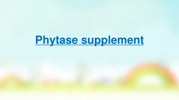 phytase supplement