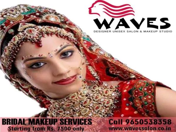 Get stunning bridal makeup look on your big day. Best wedding packages are starting from Rs.7500 only.