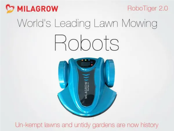 Milagrow RoboTiger 2.0 - India's 1st & Swiftest Lawn Robot